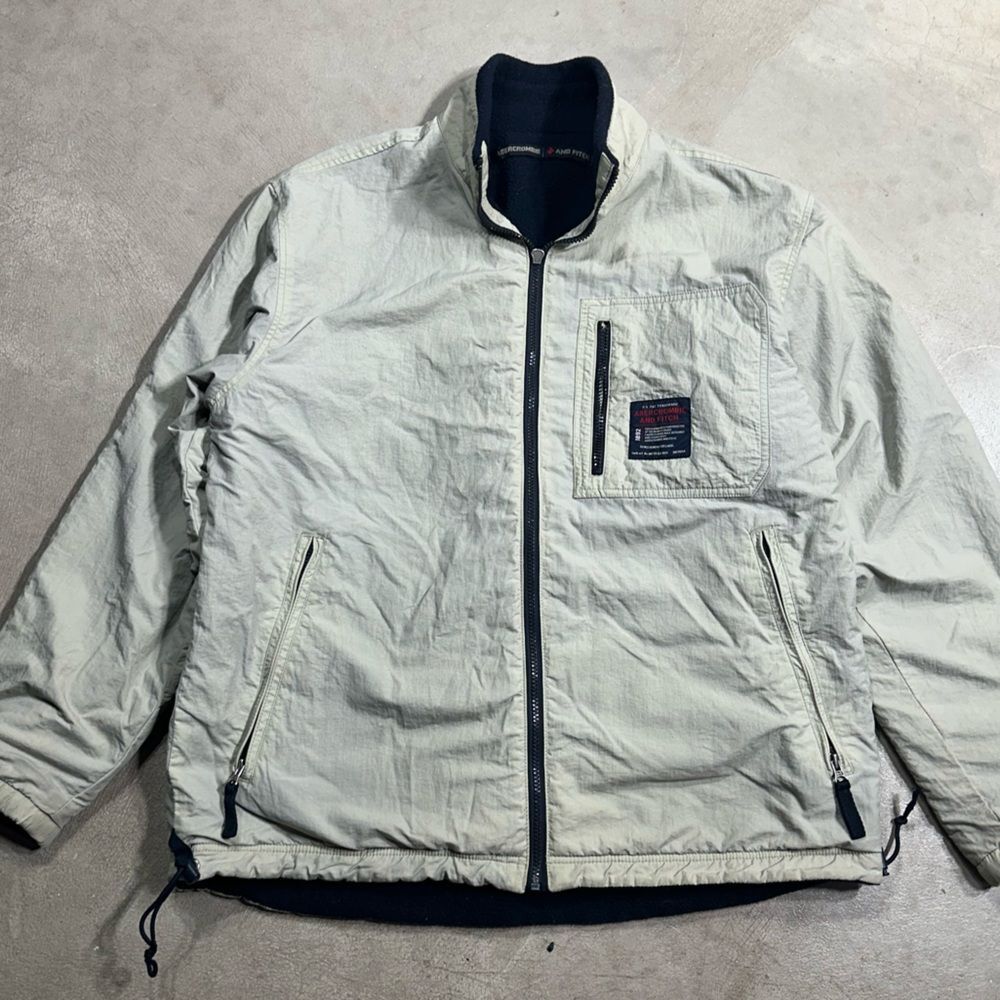 Vintage Abercrombie Fitch 1892 Reversible Fleece Lined Jacket Mens Med Full Zip